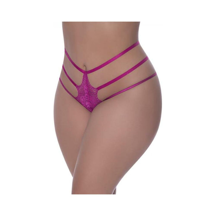 Magic Silk Berrylicious Strappy Panty Raspberry Queen Size