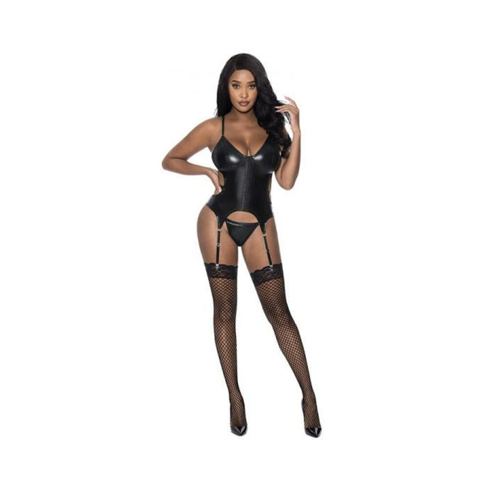 Magic Silk Hard Candy Basque & Cheeky Panty Black S/m