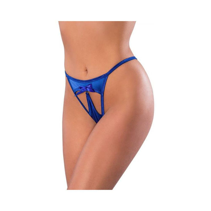 Magic Silk Holidaze Pull Open G-string Cobalt S/m