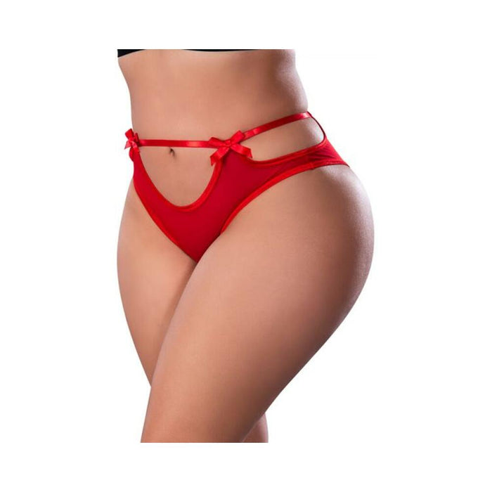 Magic Silk Holidaze Cheeky Boy Short Red Queen Size