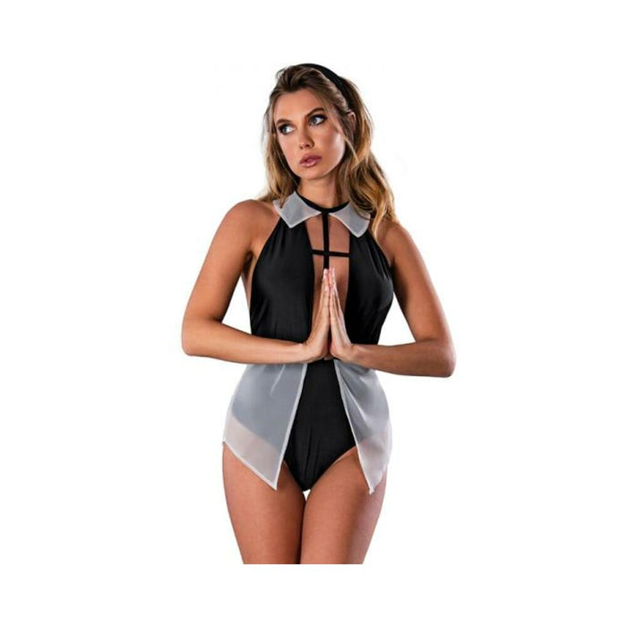 Magic Silk Dress Up Heaven Sent Costume Black S/m