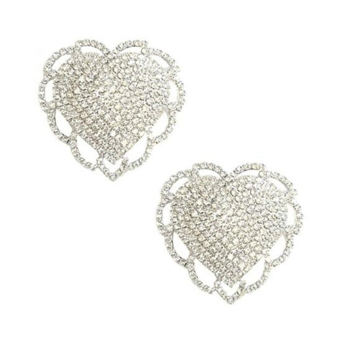 Neva Nude Pasty Hearts Jewel White | SexToy.com