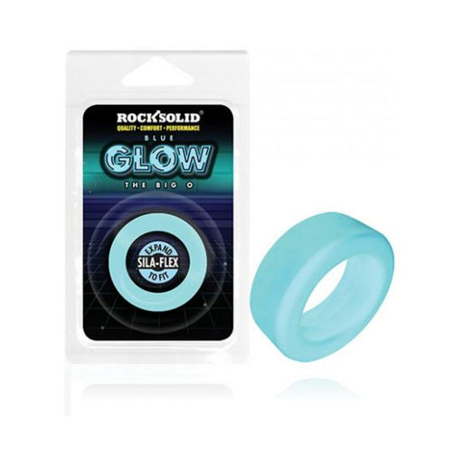 Rock Solid Sila-flex Glow-in-the-dark Big O C-ring Blue | SexToy.com
