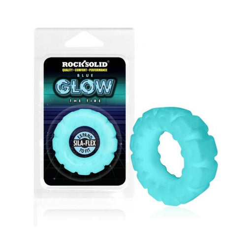 Rock Solid Sila-flex Glow-in-the-dark The Tire C-ring Blue | SexToy.com