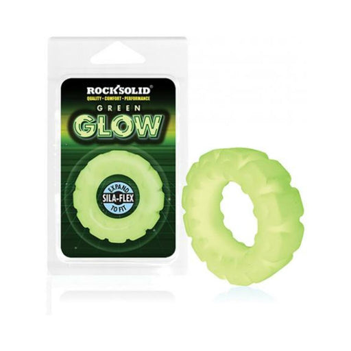 Rock Solid Sila-flex Glow-in-the-dark The Tire C-ring Green | SexToy.com
