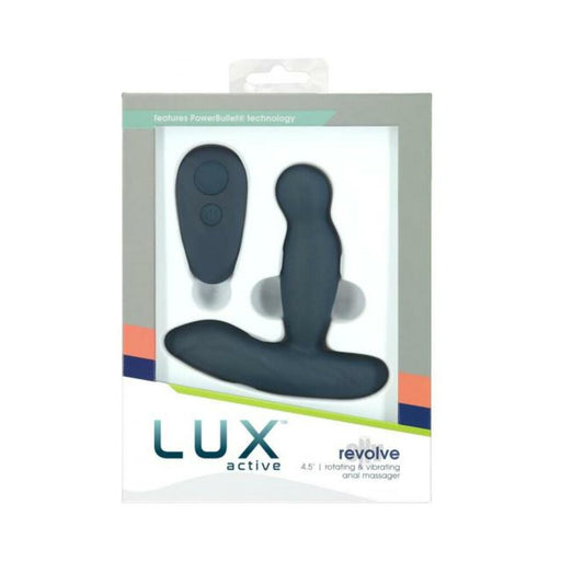 Lux Active Revolve 4.5 In. Rotating And Vibrating Silicone Massager Black | SexToy.com