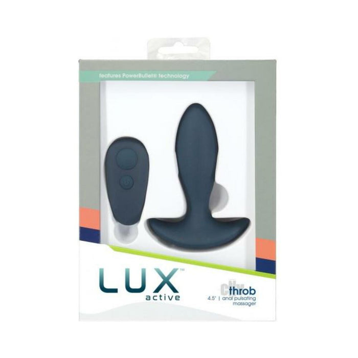 Lux Active Throb 4.5 In. Anal Pulsating Silicone Massager Black | SexToy.com