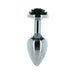 Lux Active Rose Metal Butt Plug 3.5 In. Black | SexToy.com