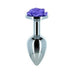 Lux Active Rose Metal Butt Plug 3 In. Purple | SexToy.com