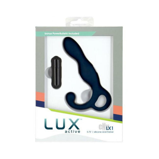 Lux Active Lx1 5.75 In. Anal Trainer Silicone With Power Bullet Dark Blue | SexToy.com