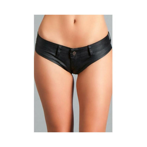 Suns Out Buns Out Pu Booty Shorts Black Small | SexToy.com