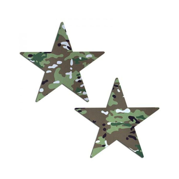 Pastease Nautical Star: Military Multi-cam Camoflauge Nipple Pasties