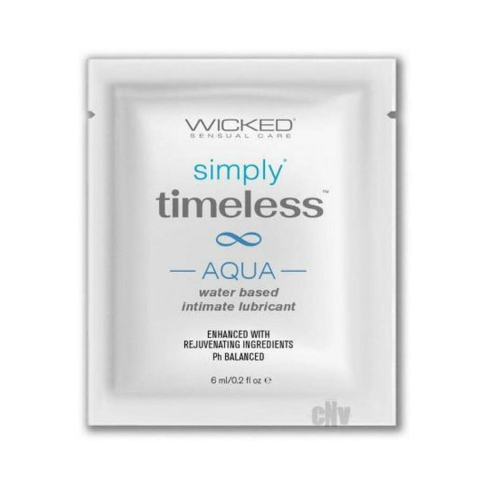Wicked Sensual Care Simply Timeless Aqua Water Based Lubricant - .2 Oz