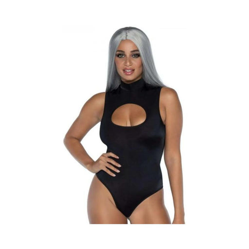 Spandex Keyhole Bodysuit Black Large | SexToy.com