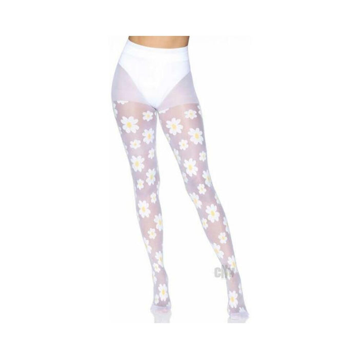 Daisy Nylon Sheer Tights Os White | SexToy.com