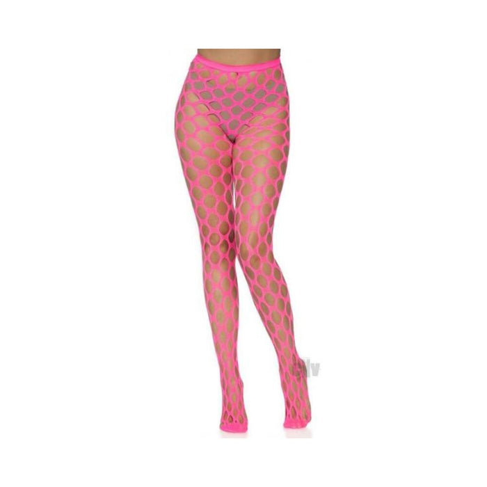 Jumbo Pothole Net Tights Os Neon Pink | SexToy.com