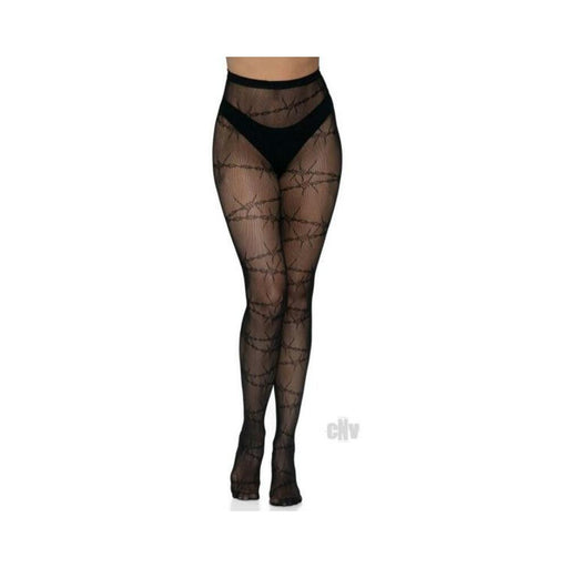 Barbed Wire Fishnet Tights Os Black | SexToy.com