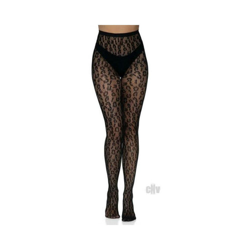 Leopard Net Tights Os Black | SexToy.com