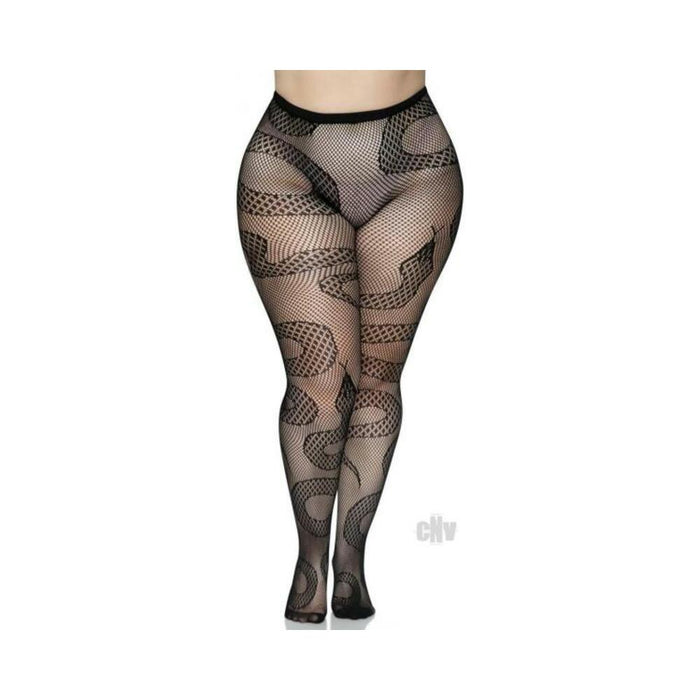 Snake Net Tights 1x/2x Black | SexToy.com