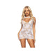 Lace Mini Dress Net Cut Outs Os Wht | SexToy.com