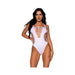 Seamless Shred Thong Bodysuit Os Wht | SexToy.com
