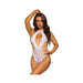 Seamless Lace Strappy Bodysuit Os Wht | SexToy.com