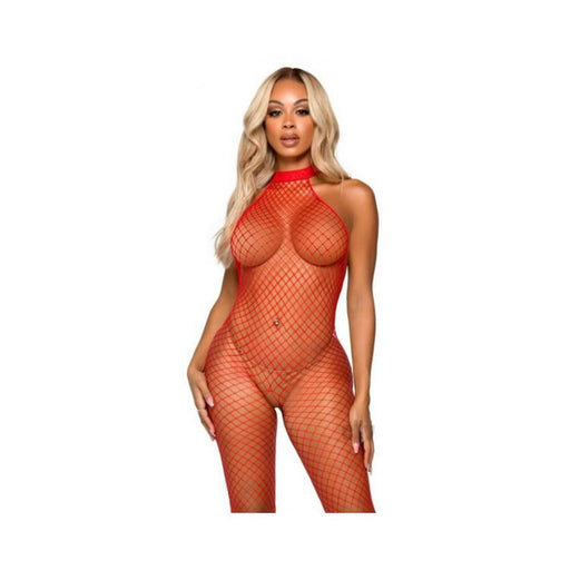 Industrial Backless Bodystocking Os Red | SexToy.com