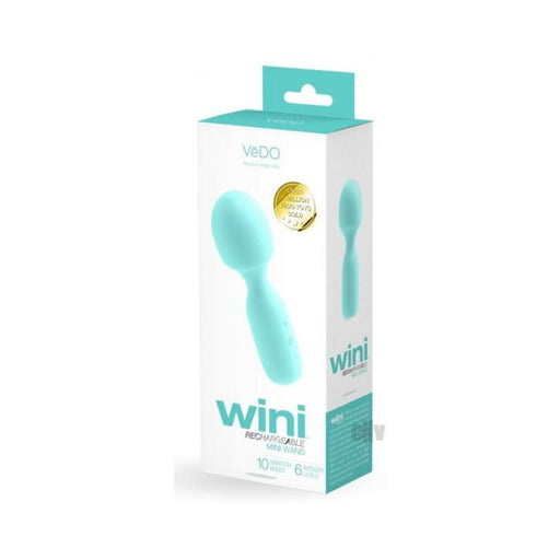Vedo Wini Rechargeable Mini Wand Tease Me Turquoise | SexToy.com