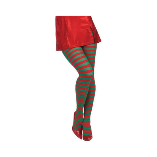 Xmas Red/Green Striped Tights | SexToy.com