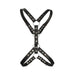 Premium Leather Harness With Metal Snaps Black | SexToy.com