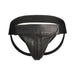 Premium Leather Plain Front Zip Jock L/xl Black | SexToy.com