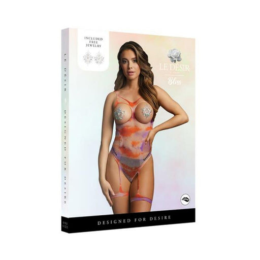 Shots Le Desir Open-cup Strappy Teddy & Dazzling Sticker O/s | SexToy.com