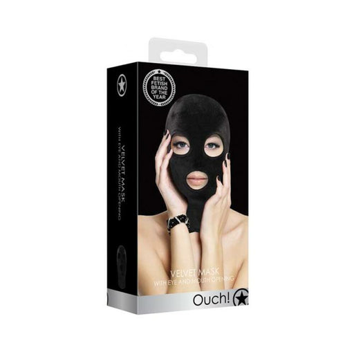 Ouch Velvet & Velcro Mask With Eye And Mouth Opening | SexToy.com