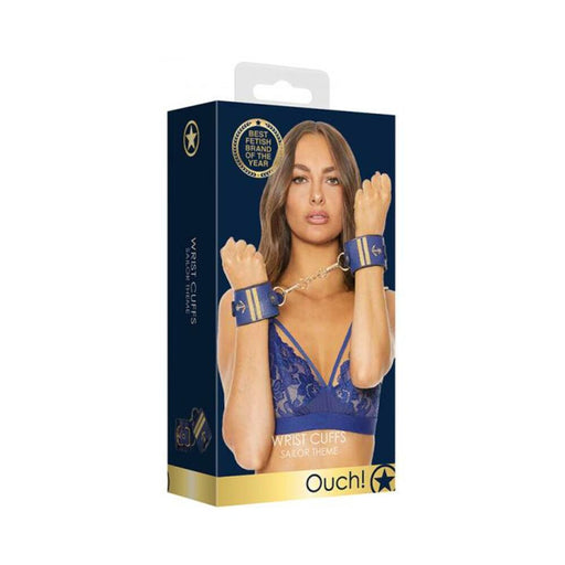 Ouch Wrist Cuffs Sailor Theme Blue | SexToy.com