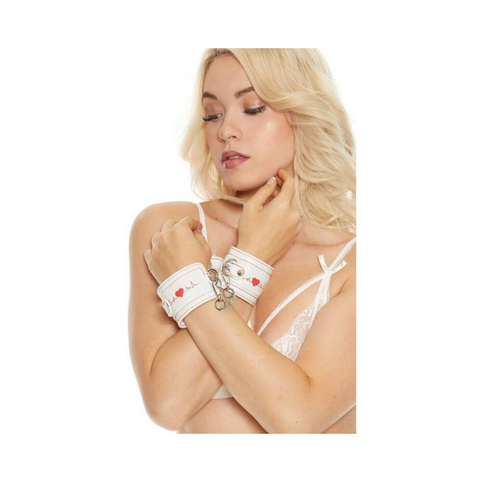 Ouch Wrist Cuffs Nurse Theme White | SexToy.com