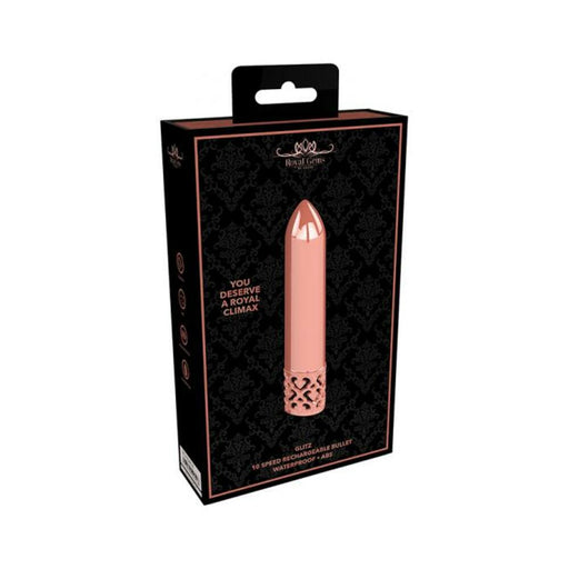 Royal Gems - Glitz - Abs Rechargeable Bullet - Rose Gold | SexToy.com