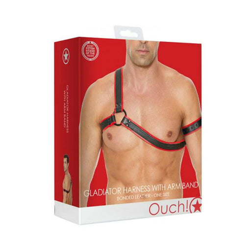 Ouch Gladiator Harness - Red | SexToy.com