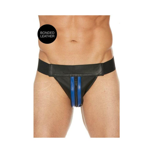 Ouch Jock Front Zip Blue S/M | SexToy.com