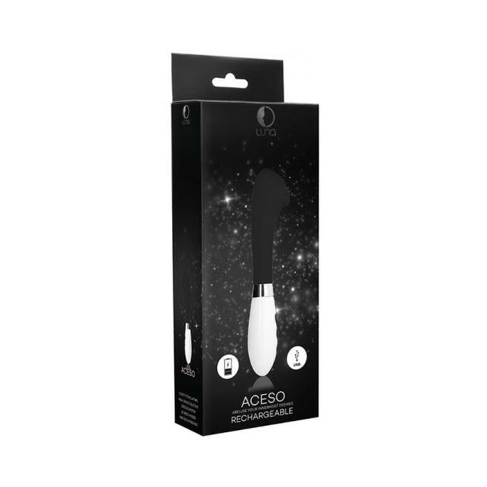 Luna Aceso Rechargeable Vibrator - Black | SexToy.com