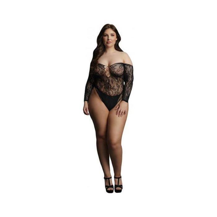 Shots Le Desir Wonder Rhinestone Bodysuit Osx Black | SexToy.com