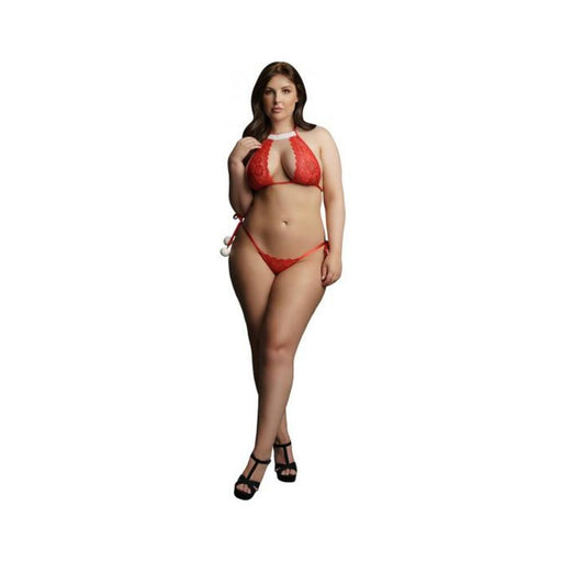 Shots Le Desir Snow Angel Lace Lingerie Set Osx Red | SexToy.com