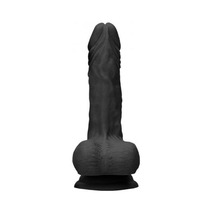 Realrock Skin 8 In. Dildo With Balls Black