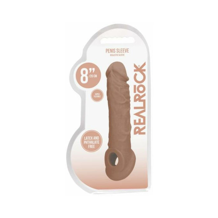 Realrock Penis Sleeve 8 Tan | SexToy.com