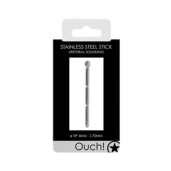 Ouch! Urethral Sounding - Metal Stick - Tiered - 4 Mm