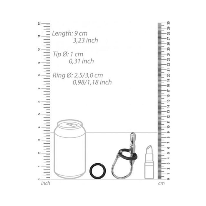 Ouch! Urethral Sounding - Metal Stretcher With Ring - 10 Mm