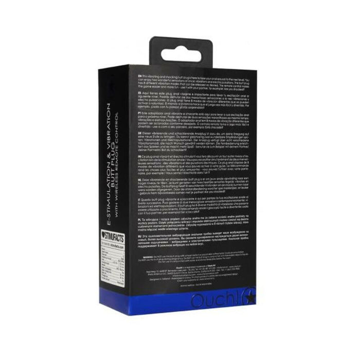 E-stim & Vibrating Butt Plug With Wireless Remote Black | SexToy.com