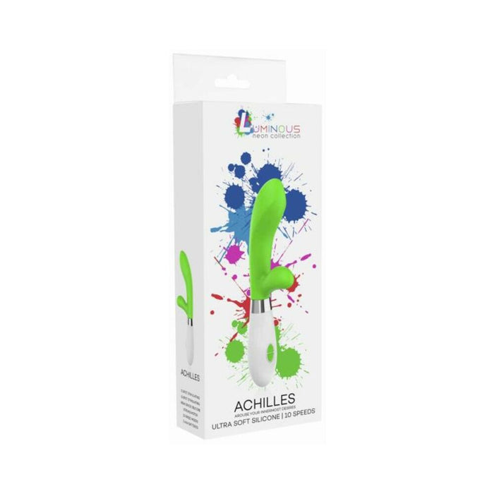 Luna Neon Achilles Ultra-soft Silicone Dual Stimulator Green | SexToy.com