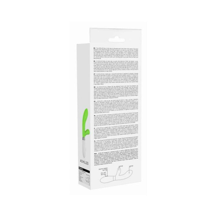 Luna Neon Achilles Ultra-soft Silicone Dual Stimulator Green | SexToy.com