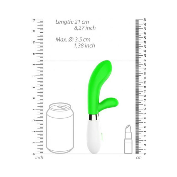 Luna Neon Achilles Ultra-soft Silicone Dual Stimulator Green | SexToy.com