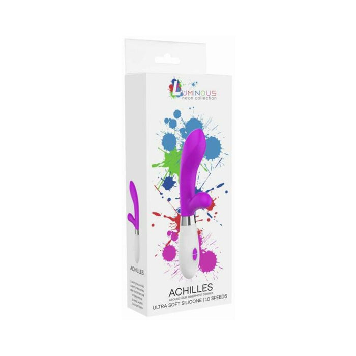 Luna Neon Achilles Ultra-soft Silicone Dual Stimulator Fuchsia | SexToy.com